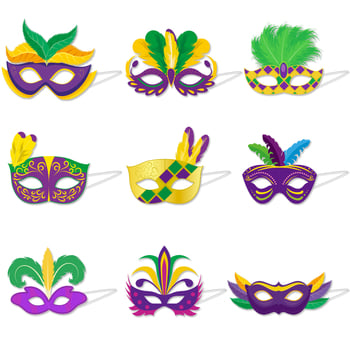 Maska za oči s perjem – dekorativni rekvizit za fotografije Mardi Gras