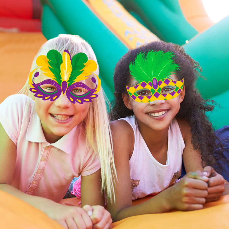 Maska za oči s perjem – dekorativni rekvizit za fotografije Mardi Gras