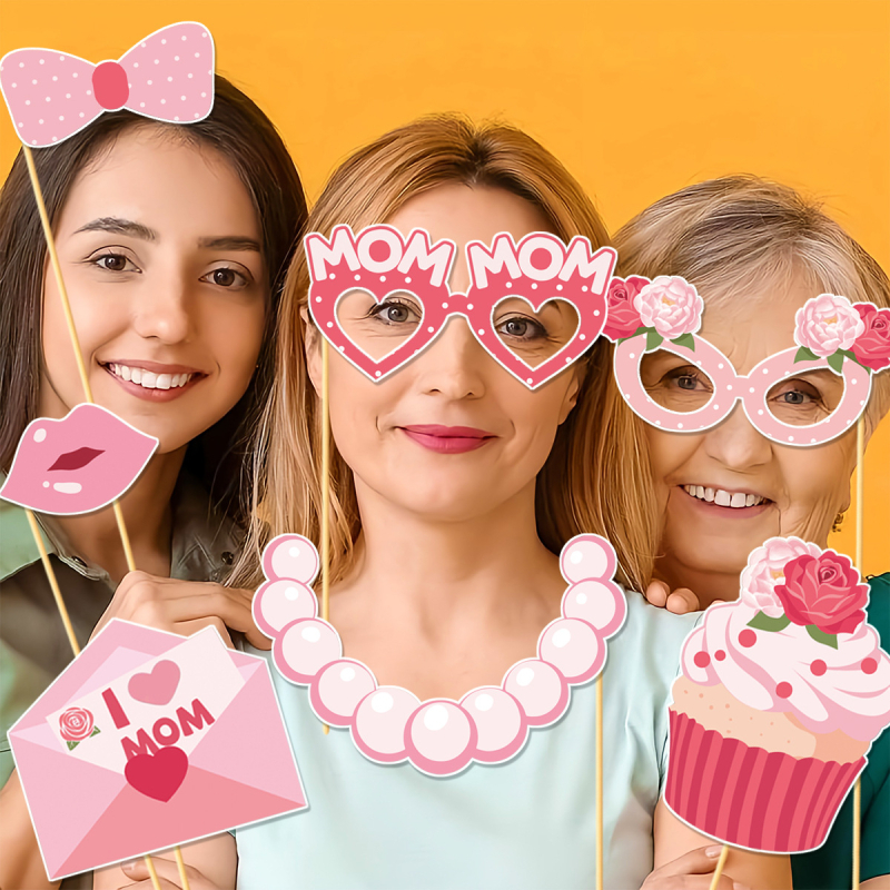 Set rekvizita za fotografiranje s temom Majčin dan – maske za party dekoracije