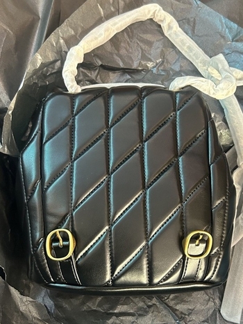 Tabby ruksak od denima plave boje s dijamantnim šavom i lančanim remenom, retro stil bucket torba za žene