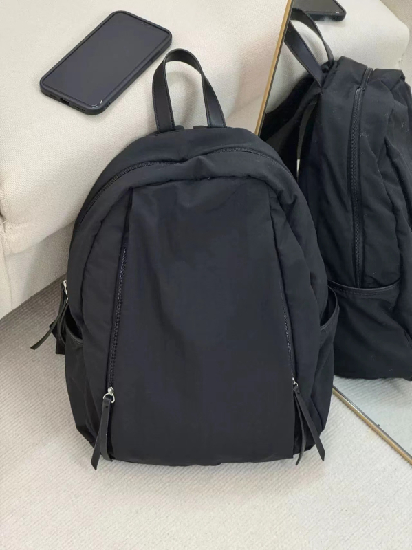Vetteo ženski ruksak, 2024 novi model, urbani stil, japanska inspiracija, za studentice, najlon, vodootporan, podstava od poliestera, zatvarač, unutarnja pretinica za telefon, mekana konstrukcija, s unutarnjom pregradom