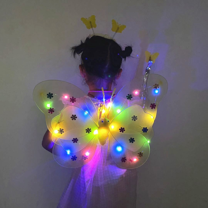 Dječji Halloween: plesna suknja s krilima leptira, vila i elf cosplay rekviziti