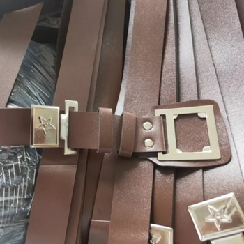 Dječji pojas za nastupe sa zvijezdom petokrakom, PU koža, kvadratna kopča, kineski stil