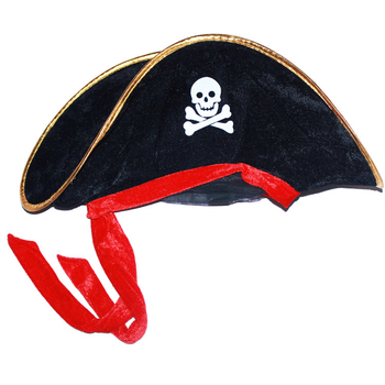 Piratska kapa s crvenom vrpcom za Halloween, rekviziti za scenske nastupe i kostime