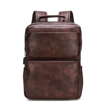 Unisex επαγγελματικό PU σακιδιοπλάτης, 20–35L, επεκτειόμενη, χωρά 16 ιντσών φορητό, street style, για επαγγελματικά ταξίδια