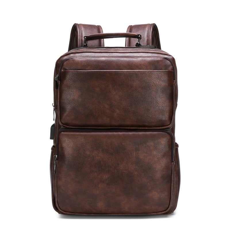 Unisex επαγγελματικό PU σακιδιοπλάτης, 20–35L, επεκτειόμενη, χωρά 16 ιντσών φορητό, street style, για επαγγελματικά ταξίδια