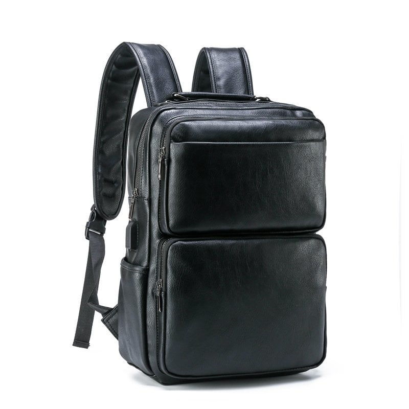 Unisex επαγγελματικό PU σακιδιοπλάτης, 20–35L, επεκτειόμενη, χωρά 16 ιντσών φορητό, street style, για επαγγελματικά ταξίδια