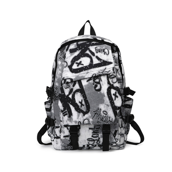Novi graffiti ruksak velike kapacitete, unisex, gradski stil, za učenike srednje škole i fakultete, putni ruksak, materijal Oxford, 16-inčni prijenosnik stane