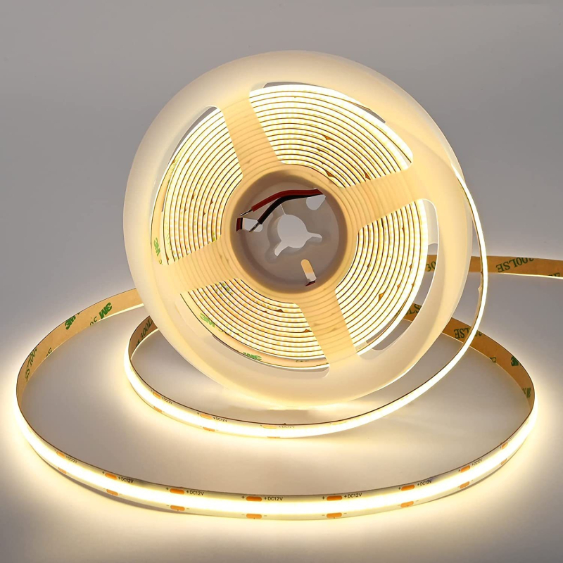 12V COB LED traka, duljine 5 m, 320 LED, 9W, s mogućnošću promjene svjetla i bežičnim pametnim upravljanjem, 180° kut snopa, pogodna za garderobe i ormariće
