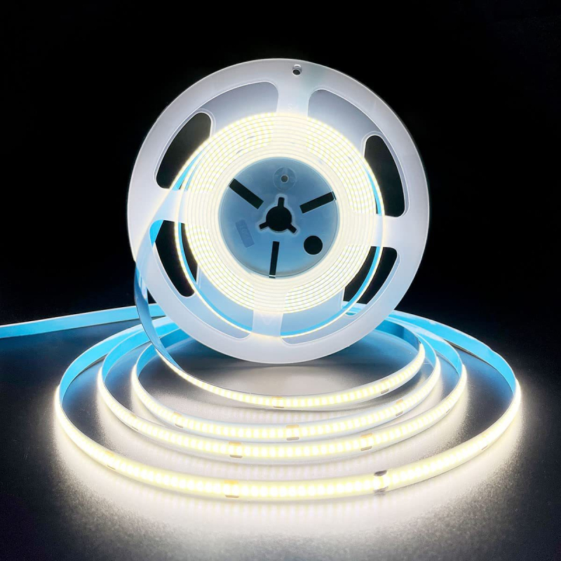 12V COB LED traka, duljine 5 m, 320 LED, 9W, s mogućnošću promjene svjetla i bežičnim pametnim upravljanjem, 180° kut snopa, pogodna za garderobe i ormariće