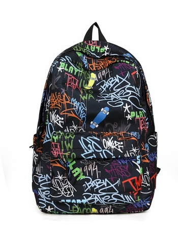 Ruksak velikog kapaciteta, graffiti stil, japanski dizajn za srednju školu, unisex