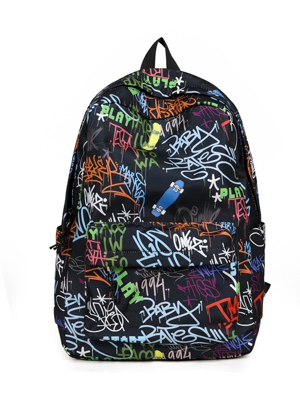 Ruksak velikog kapaciteta, graffiti stil, japanski dizajn za srednju školu, unisex