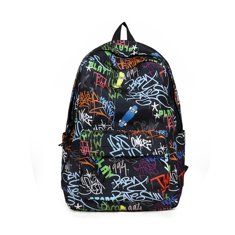 Ruksak velikog kapaciteta, graffiti stil, japanski dizajn za srednju školu, unisex