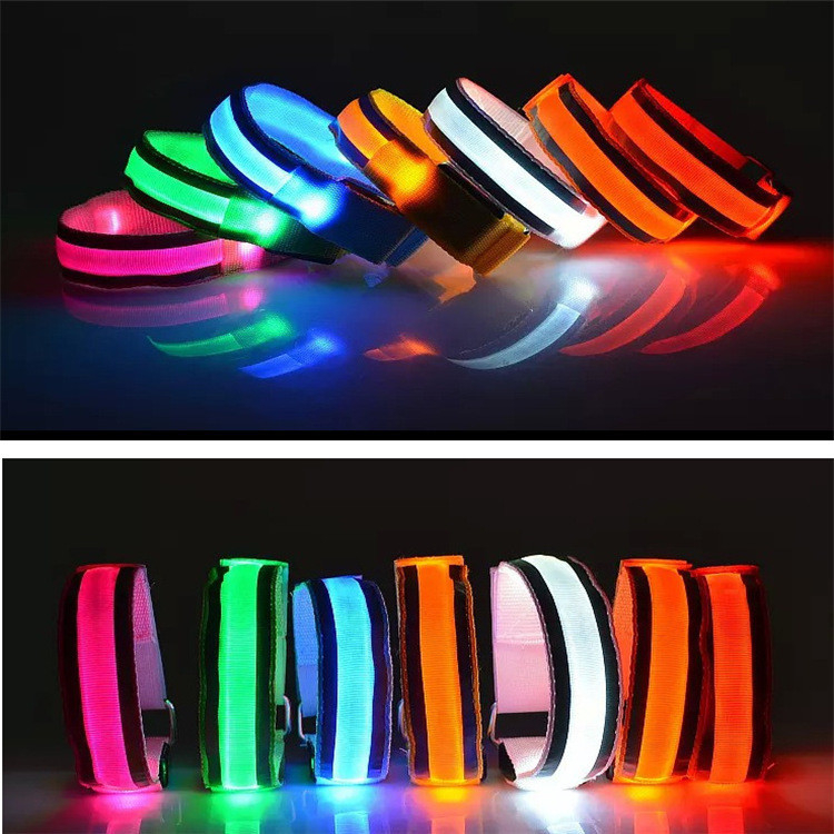 LED спортна гривна за китката с USB светлина и мигащ ефект