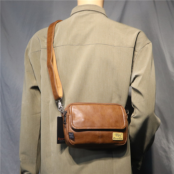 threebox Muška crossbody torba u japanskom stilu, PU horizontalna mala torba za telefon