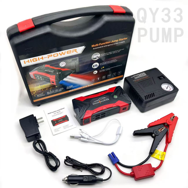 12V automobilski hitni izvor napajanja s prijenosnom pumpom za zrak