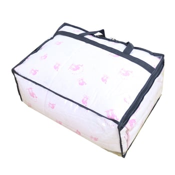 Miaona Sac de depozitare pentru cuverturi din PVC gros, transparent, cu fermoar
