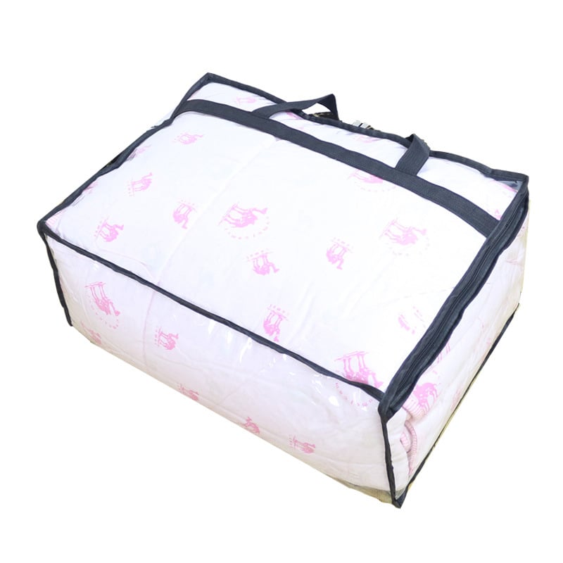 Miaona Sac de depozitare pentru cuverturi din PVC gros, transparent, cu fermoar
