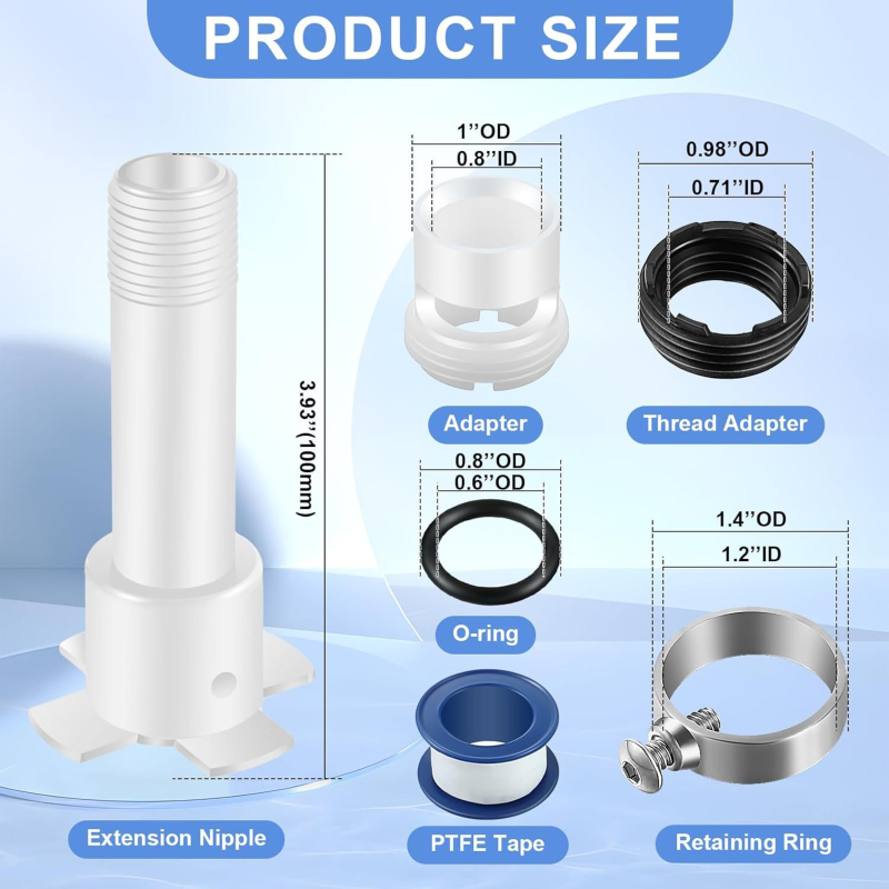 Adapter mlaznice kade za IPS 1/2 i 3/4 inča, popravak divertera