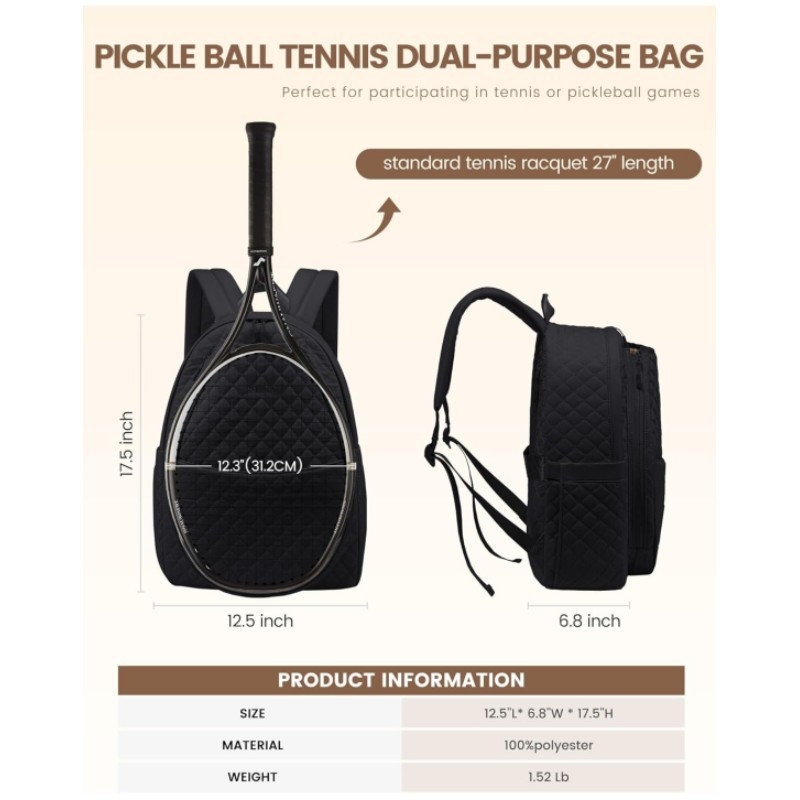 Unisex sportska torba za tenis i badminton, velika kapaciteta, preko ramena