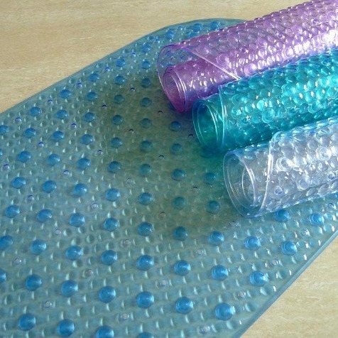 PVC prostirka za kupaonicu, ovalna, protuklizna, masažni uzorak s malim mjehurićima
