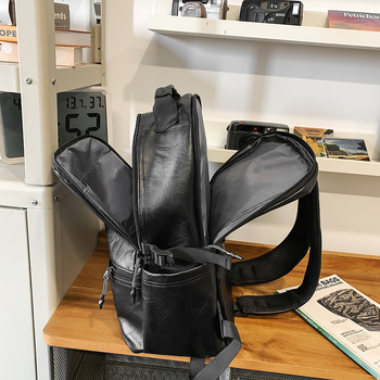 Retro PU ruksak za učenike i studente, veliki kapacitet, za 15-inčni prijenosnik, unisex