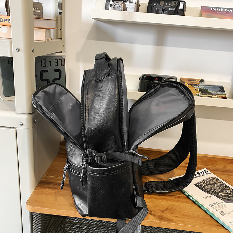 Retro PU ruksak za učenike i studente, veliki kapacitet, za 15-inčni prijenosnik, unisex