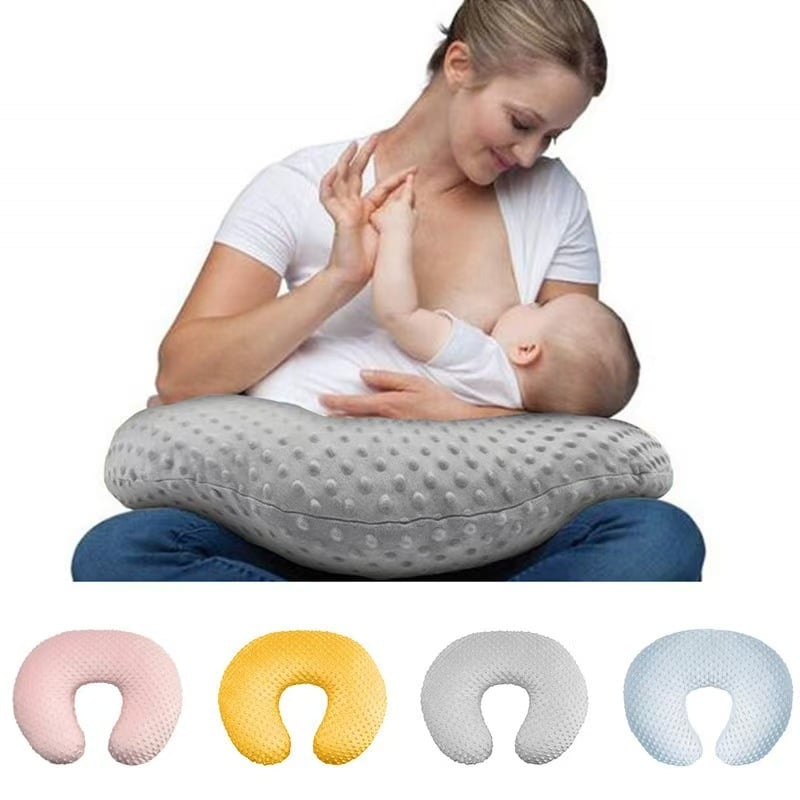 Pernă de alăptare în formă de U, cu țesătură Bean fleece, pentru alăptare și hrănire a bebelușului