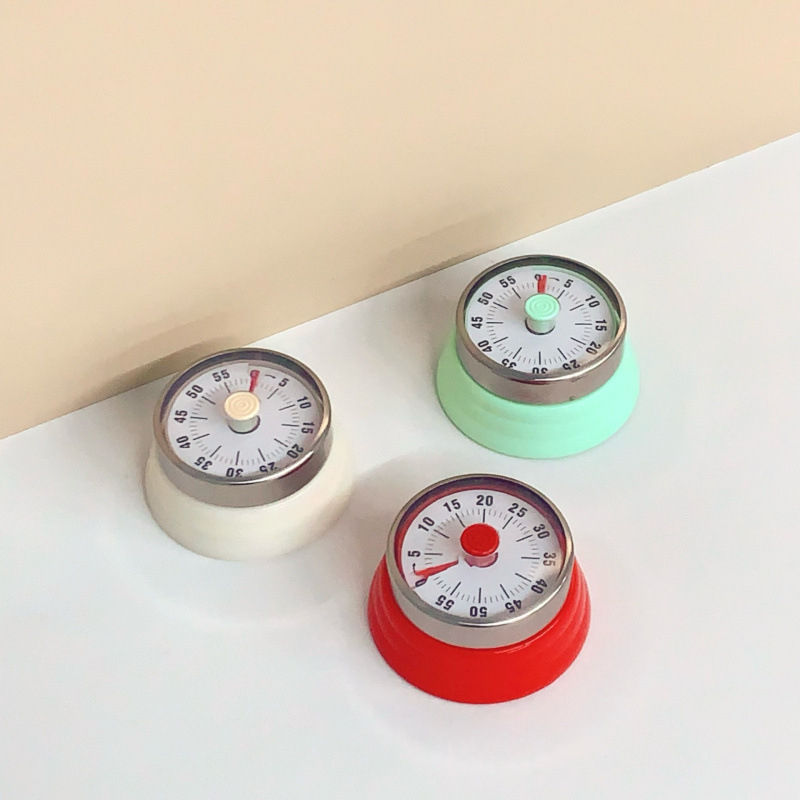 Timer mecanic din oțel inoxidabil cu funcție de numărătoare inversă și funcție de învățare pentru bucătărie