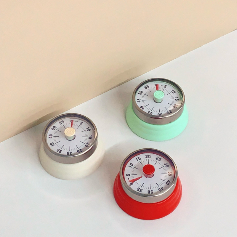 Timer mecanic din oțel inoxidabil cu funcție de numărătoare inversă și funcție de învățare pentru bucătărie