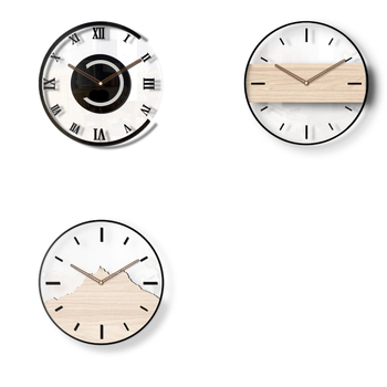 Ceas de perete din acril, în stil Ins, minimalist, cu autocolant de perete, mișcare silențioasă, decor modern