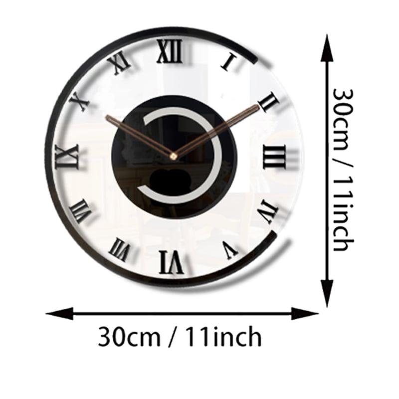 Ceas de perete din acril, în stil Ins, minimalist, cu autocolant de perete, mișcare silențioasă, decor modern