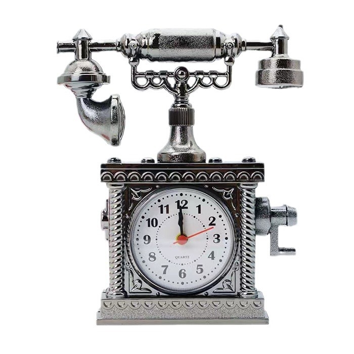 Ceas de telefon în stil european, retro, cu alarmă