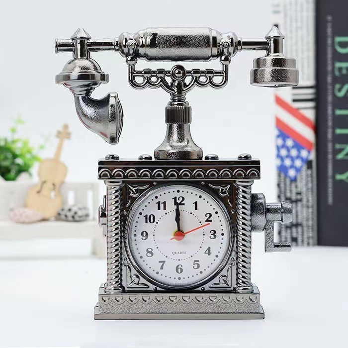 Ceas de telefon în stil european, retro, cu alarmă