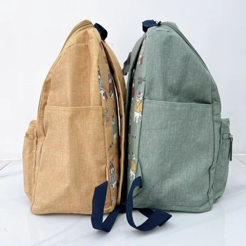 Kusuguru japanski ručno izvezeni ruksak s mačkom i francuskim buldogom, putni i školski ruksak, 20-35 L, pogodan za 12-inčni laptop