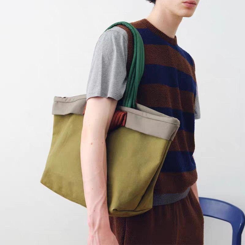 Torba tote od platna, velika kapaciteta za posao i svakodnevnu upotrebu, unisex torba za rameno s ležernim elegantnim stilom