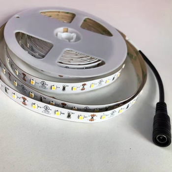 Nisko naponska monokromatska LED traka, DC24V, 120 LED-a (3528), snop svjetla 120°, 10 W/m, dimabilna, 5 m rola, pločica bez pokrova s dvostrukim PCB-om, može se rezati na duljinu 8/5/10 mm, kompatibilna s aluminijskim LED kanalom, za pozadinsko osvjetljen