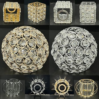 Krištalni abažur za lustre, stolnu i zidnu lampu – europski stil, univerzalni kreativni dodaci za abažure