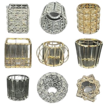Krištalni abažur za lustre, stolnu i zidnu lampu – europski stil, univerzalni kreativni dodaci za abažure