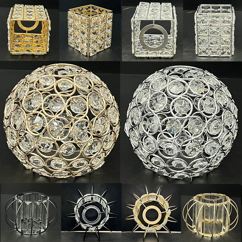Krištalni abažur za lustre, stolnu i zidnu lampu – europski stil, univerzalni kreativni dodaci za abažure