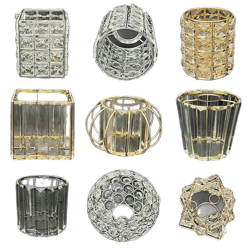 Krištalni abažur za lustre, stolnu i zidnu lampu – europski stil, univerzalni kreativni dodaci za abažure