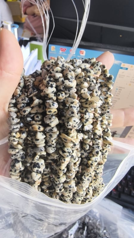 Perle din piatră naturală de 5×8 mm cu găuri, mărgele asimetrice libere, semi-finite lucrate manual
