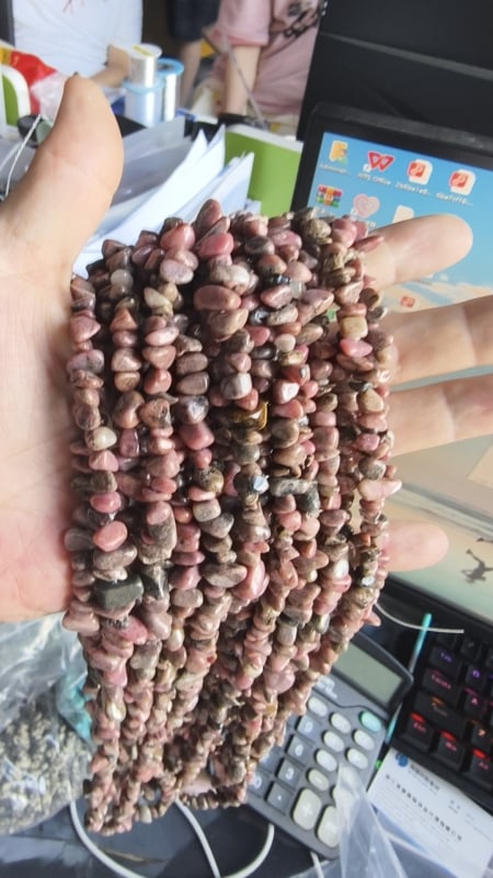 Perle din piatră naturală de 5×8 mm cu găuri, mărgele asimetrice libere, semi-finite lucrate manual