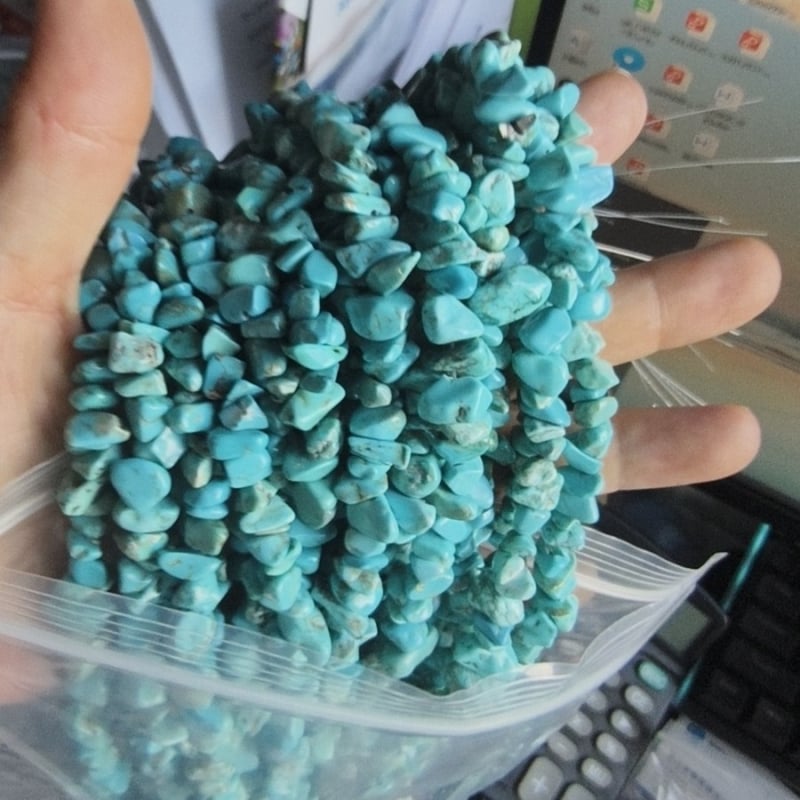 Perle din piatră naturală de 5×8 mm cu găuri, mărgele asimetrice libere, semi-finite lucrate manual