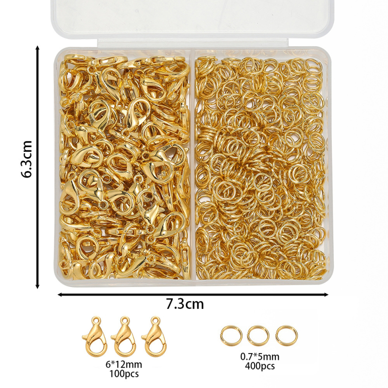 Set materiale pentru realizarea brățărilor DIY cu încuietoare lobster, buclă simplă