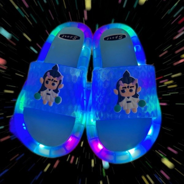 Svetleće dječje japanke s Nezha motivom, unisex, ljeto