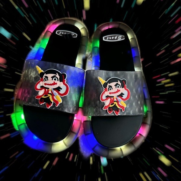 Svetleće dječje japanke s Nezha motivom, unisex, ljeto