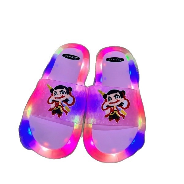 Svetleće dječje japanke s Nezha motivom, unisex, ljeto