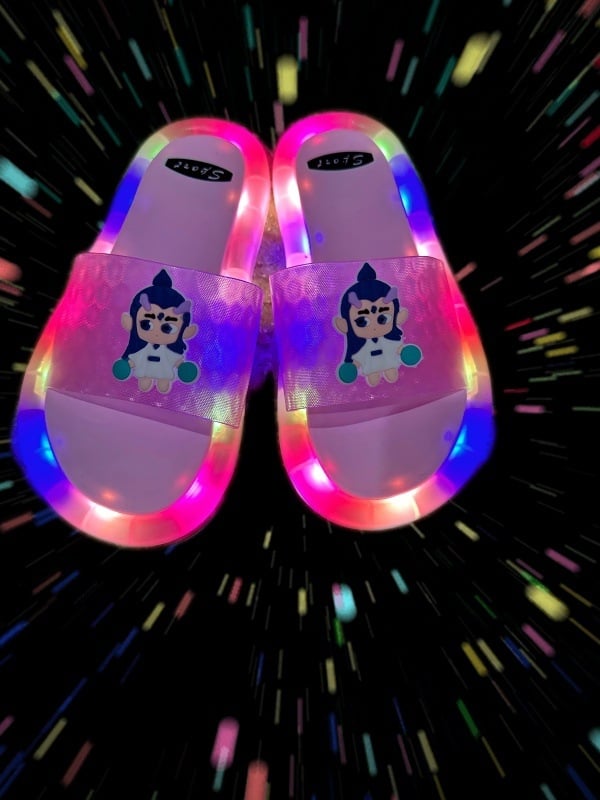 Svetleće dječje japanke s Nezha motivom, unisex, ljeto