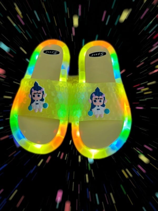 Svetleće dječje japanke s Nezha motivom, unisex, ljeto